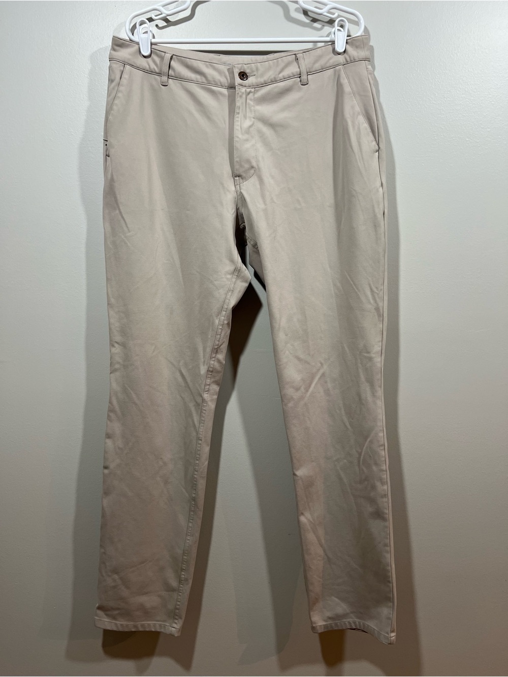 True Classics Men's Beige Chino Pants - Classic Casual Trousers 36x33